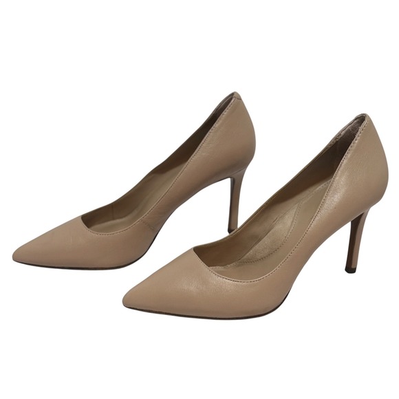 Banana Republic Shoes - Banana Republic Madison Tan Beige Leather Pointed Toe Stiletto Pumps Size 5.5
